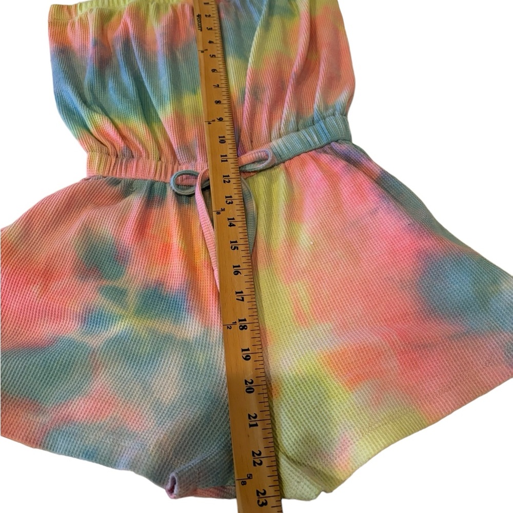 Full City Trends With Love Romper Rainbow Tie Dye Strapless Size Medium - Picture 6 of 11